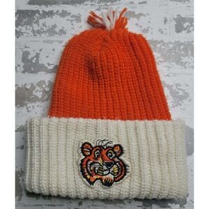 Vintage Esso Gas Promo Tiger Beanie 1970s